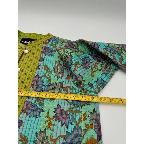 Rara Avis by Iris Apfel Mixed Quilted Printed Coat Multicolored Women Size Mediu - Picture 7 of 16
